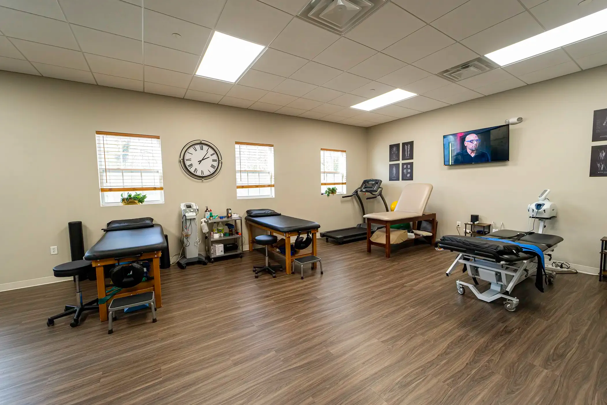 The open physical therapy and rehab floor at Limitless Spine and Joint Care in Morganville, NJ